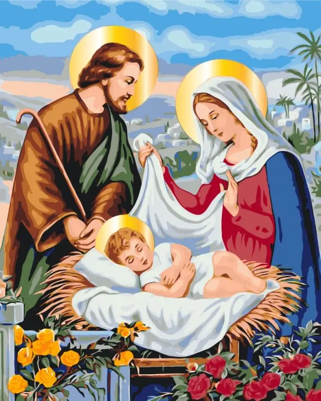 Картина по номерам Brushme Святая семья 40x50 см (BSM-B53395) Картина по номерам Brushme Святая семья 40x50 см (BSM-B53395)