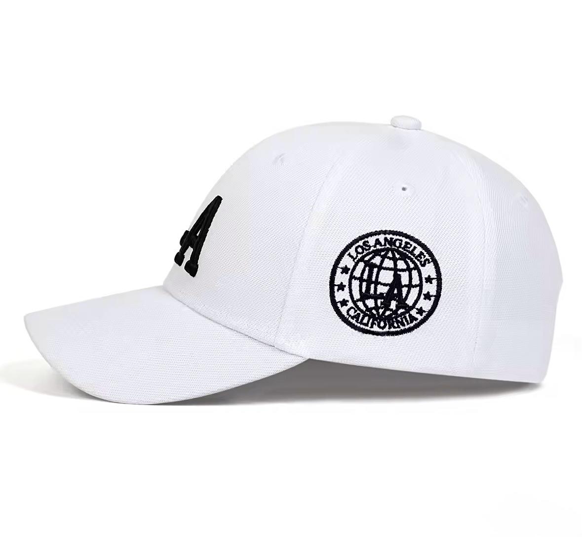 Кепка бейсболка логотип LA с изогнутым козырьком унисекс one size Белый - фото 2 Кепка бейсболка логотип LA с изогнутым козырьком унисекс one size Белый - фото 2