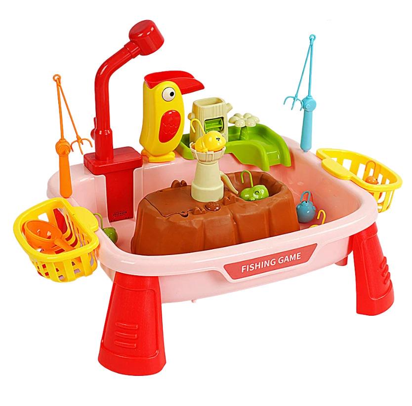 Столик игровой Рыбалка автоматическая мельница/электрический цикл воды/2 удочки/черпак/корзины Multicolor (153845)