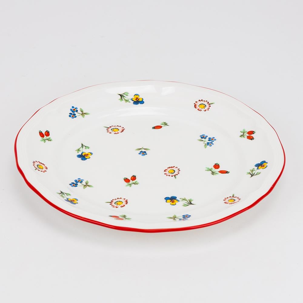 Блюдо керамическое для сервировки Половая рапсодия 26 см с цветочным рисунком (931616)
