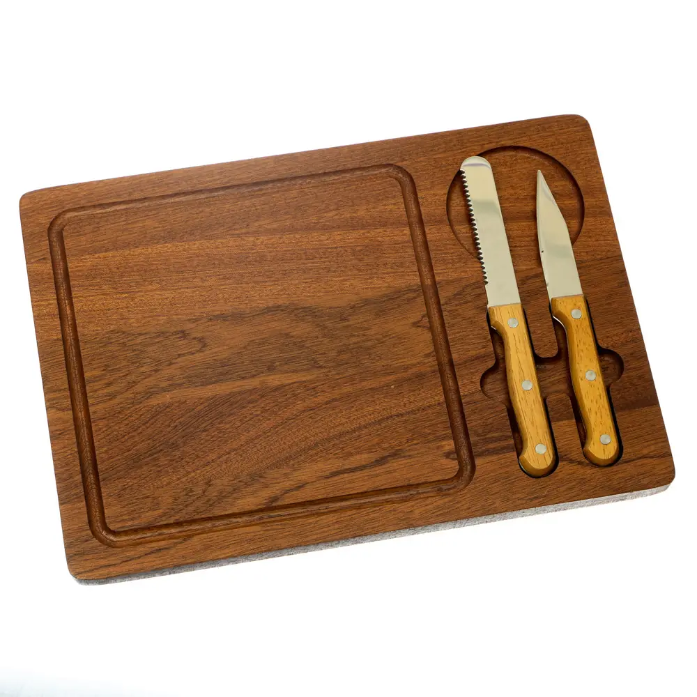 Дошка для сиру Монтерей з сирними приборами дерево 33х23 см (90401)