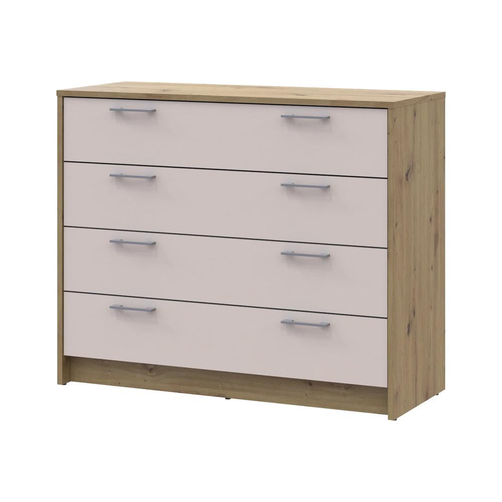 Комод Doros Ронди 4 ящика 100х40х82 см Дуб Артизан/Кашемир (DRS-011782 41516187)