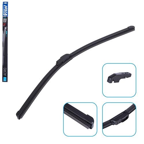 Щітка склоочищувача Vitol Aero безкаркасна 26" 650 мм (00000054415) - фото 2 Щітка склоочищувача Vitol Aero безкаркасна 26" 650 мм (00000054415) - фото 2