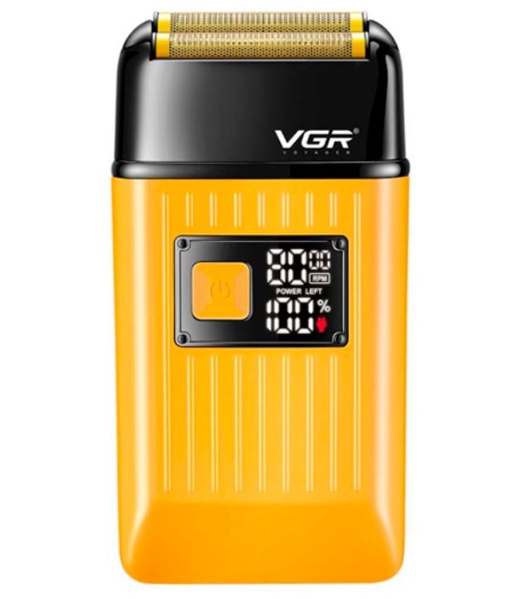 Електробритва акумуляторна VGR V-357 для гоління бороди Жовтий (2390000030)