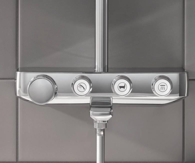 Душевая система Grohe Euphoria SmartControl System 260 Mono 26510000 настенного монтажа с термостатом для ванны (68646) - фото 6