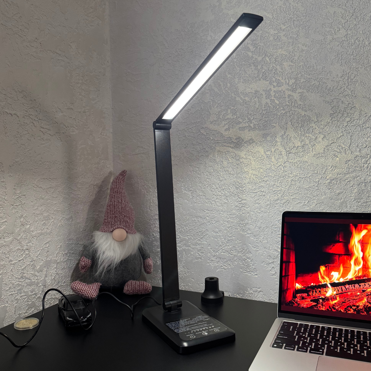 Лампа светодиодная настольная с USB-портом для зарядки с сенсорным управлением и защитой для глаз (QM019) - фото 2