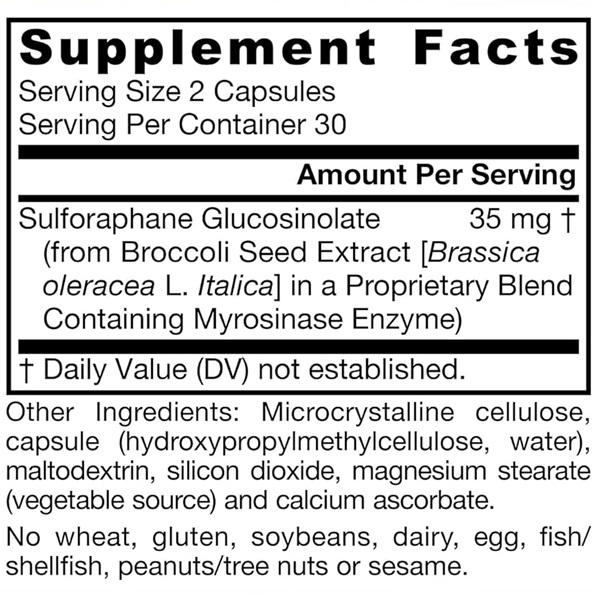 Добавка для імунітету Jarrow Formulas BroccoMax Myrosinase Activated 60 Veg caps - фото 2 Добавка для імунітету Jarrow Formulas BroccoMax Myrosinase Activated 60 Veg caps - фото 2