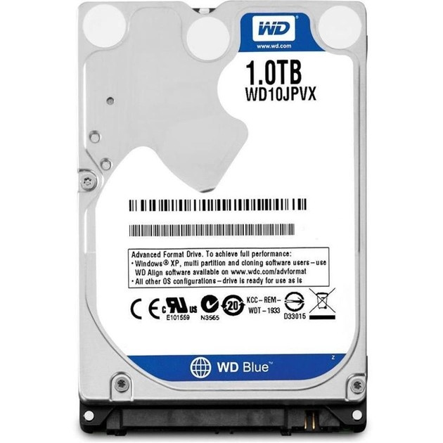 Жесткий диск Scorpio Blue HDD 2,5" SATA 1,0 Tb WD 5400rpm 8 Mb (WD10JPVX)