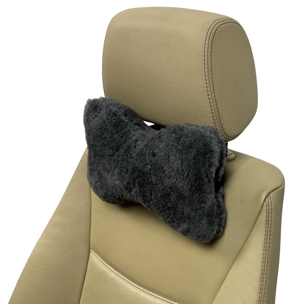 Подушка автомобильная Runa на подголовник из эко-меха Серый (504-1-P)
