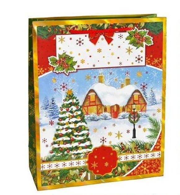 Пакет новогодний бумажный L New Year's Eve 31х42х12 см (R33024-L) Пакет новогодний бумажный L New Year's Eve 31х42х12 см (R33024-L)