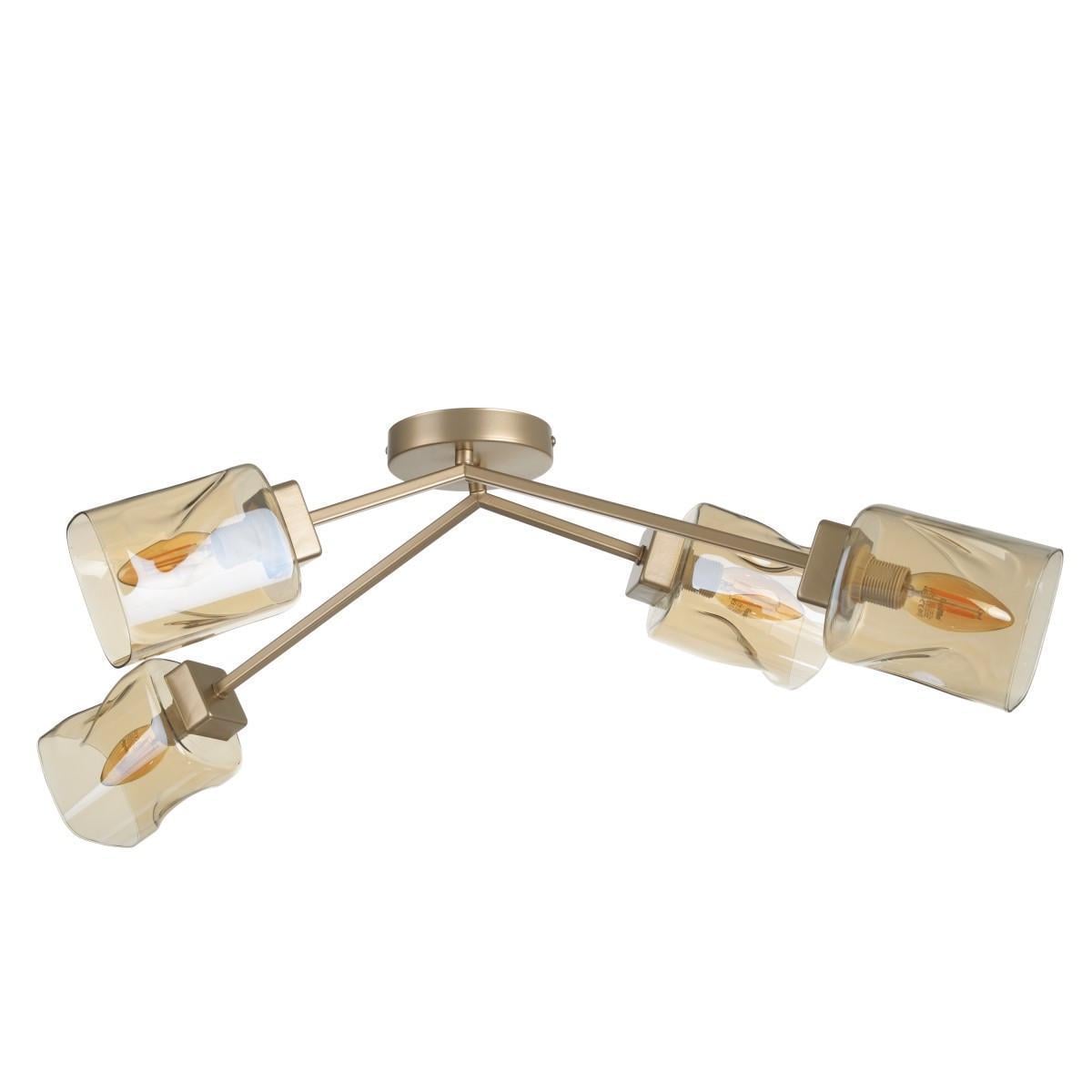 Люстра потолочная в зал Brille E27 60 W BK LK-669C/4 23-802
