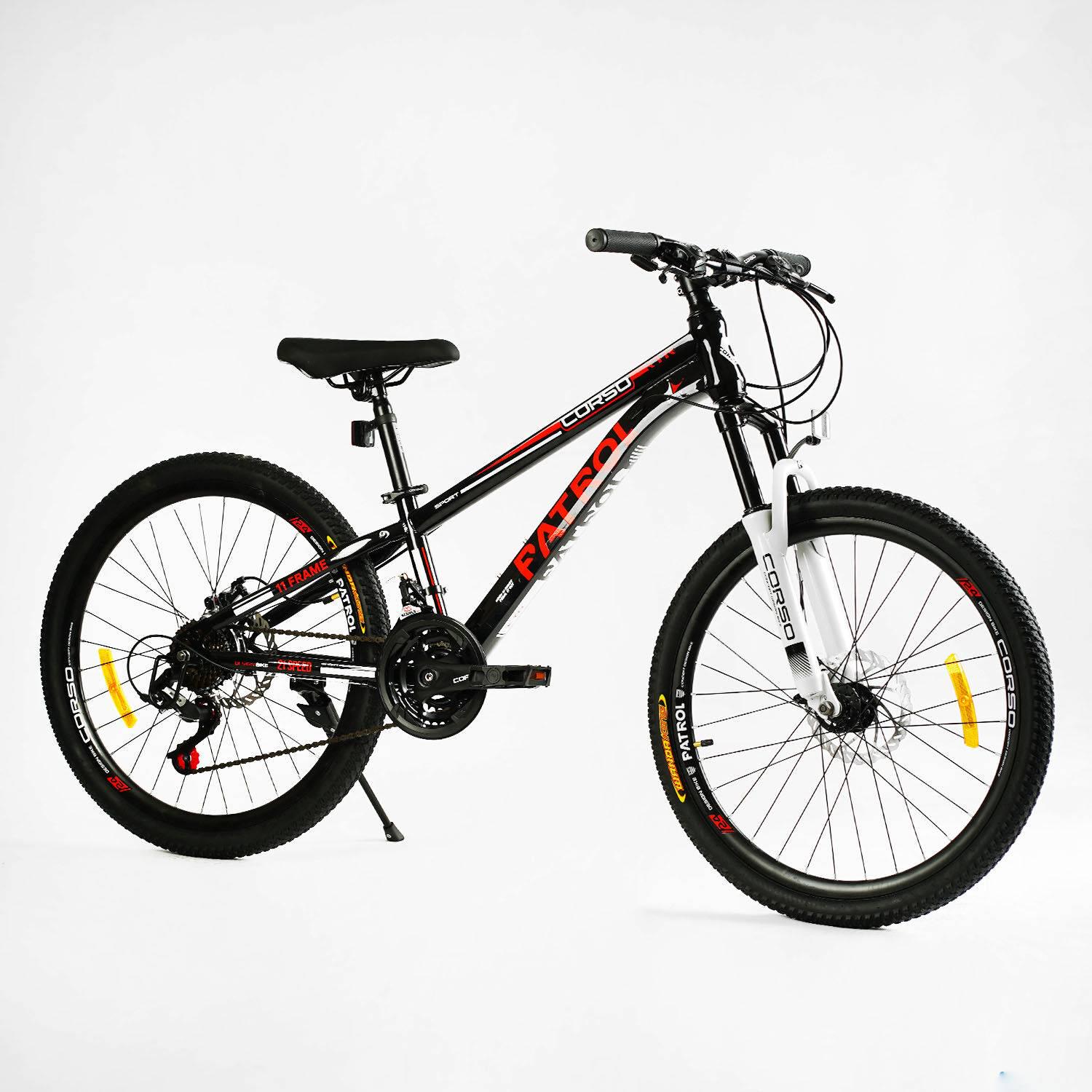 ᐉ Велосипед спортивный Corso PATROL 24" 21 скорость стальная рама 11 ...