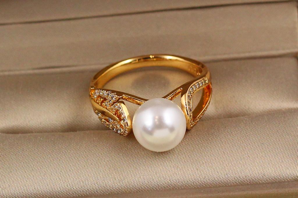 Кольцо Xuping Jewelry перо с жемчужиной р. 19 Золотистый (26866937) Кольцо Xuping Jewelry перо с жемчужиной р. 19 Золотистый (26866937)