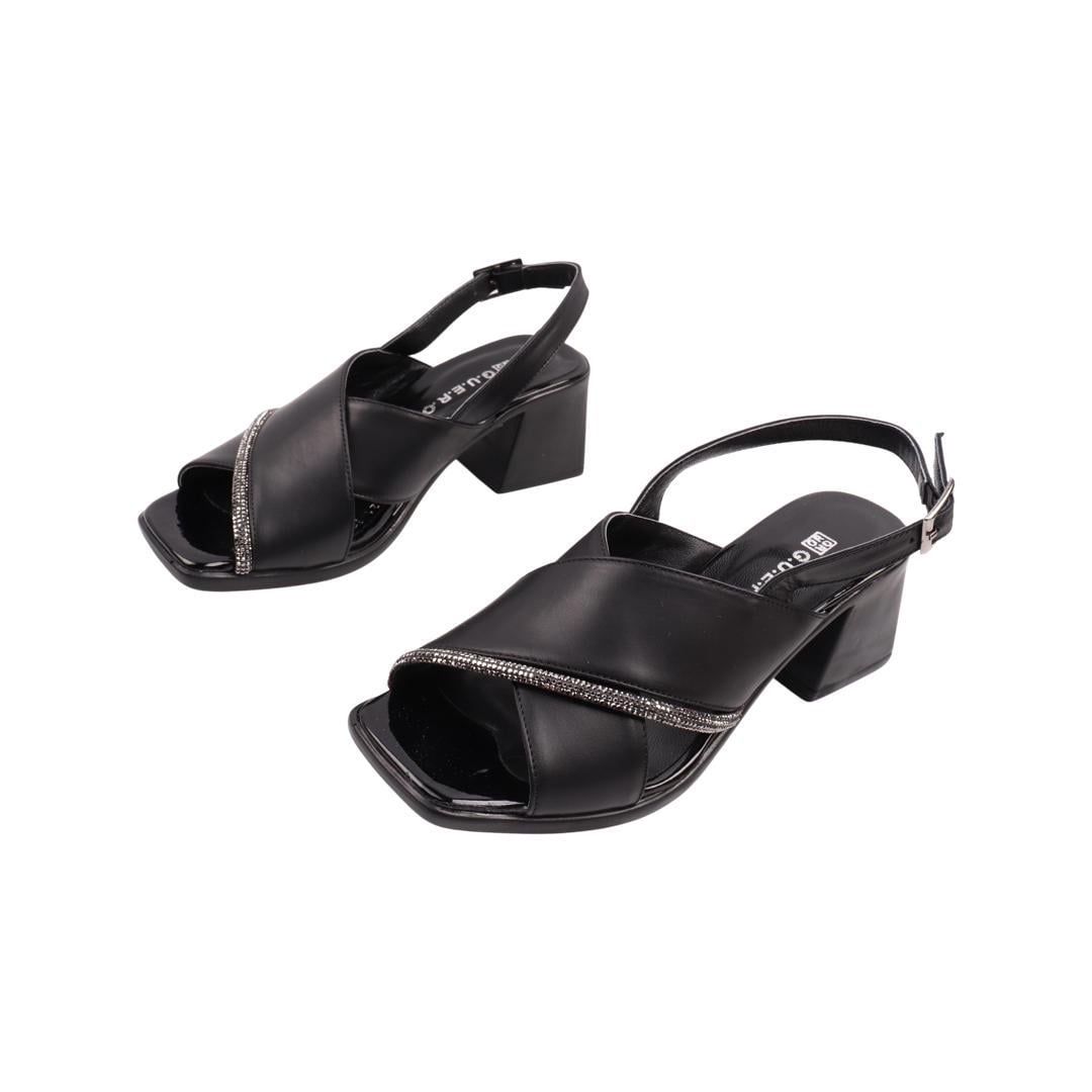 Босоножки женские Guero из кожи р. 39 Черный (462-22LB)