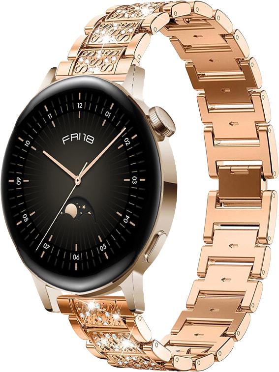 Браслет металлический Glam для Huawei Watch GT3 42 мм Rose Gold (32812-27)
