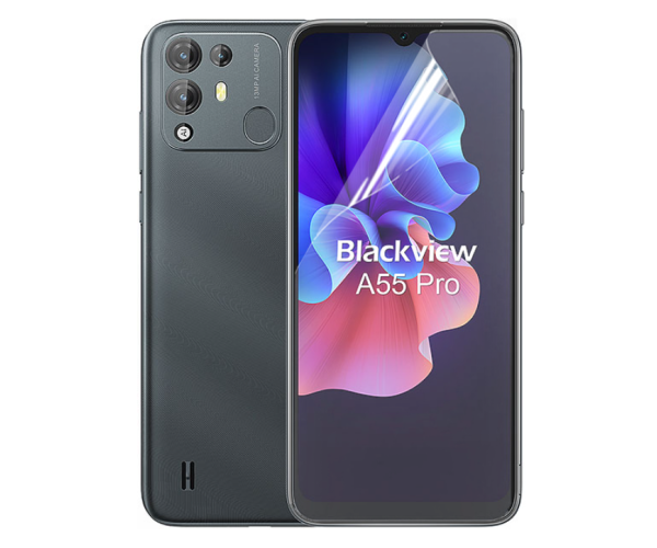 Противоударная гидрогелевая пленка Hydrogel Film для Blackview A55 Pro Transparent
