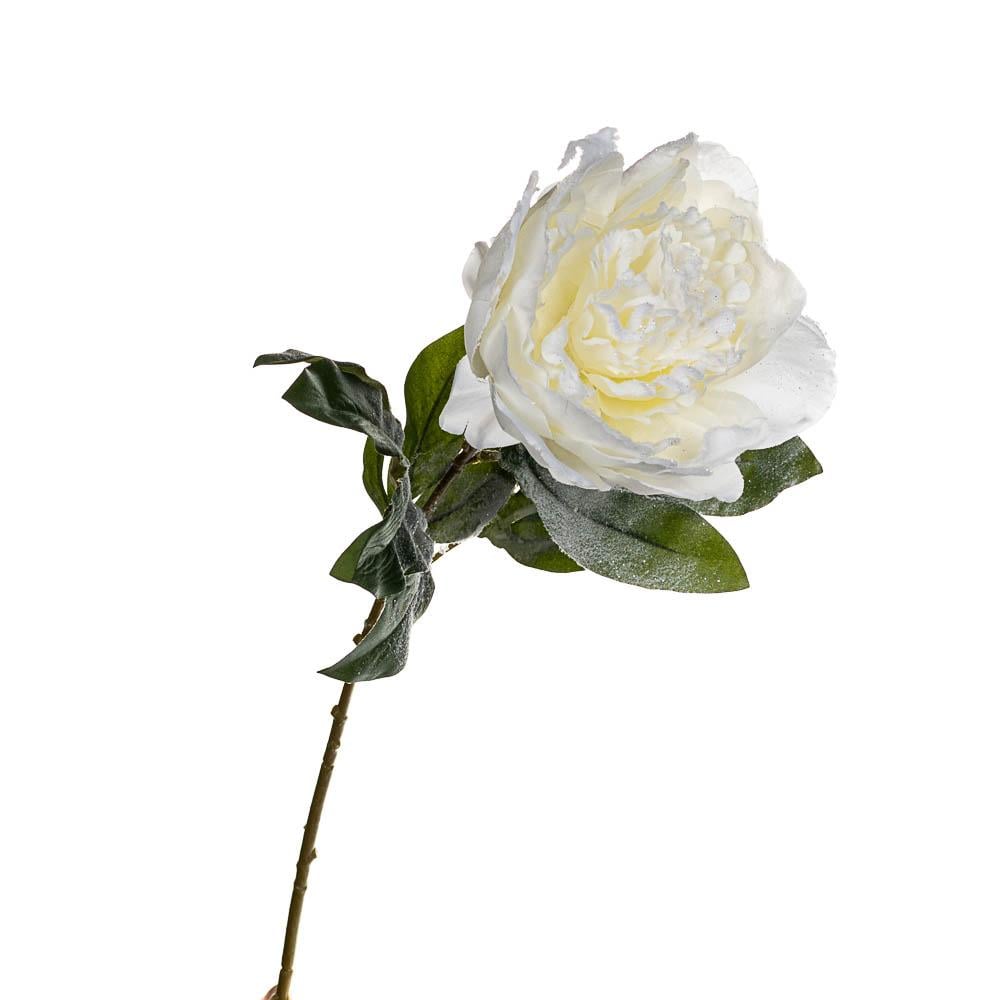 Декоративна квітка Elisey Новорічна півонія Білий (6008-022)