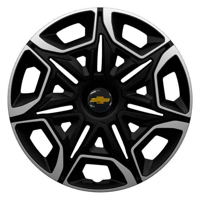 Ковпаки для коліс 4 Racing Varido R14 з логотипом Chevrolet 4 шт. Silver/Black