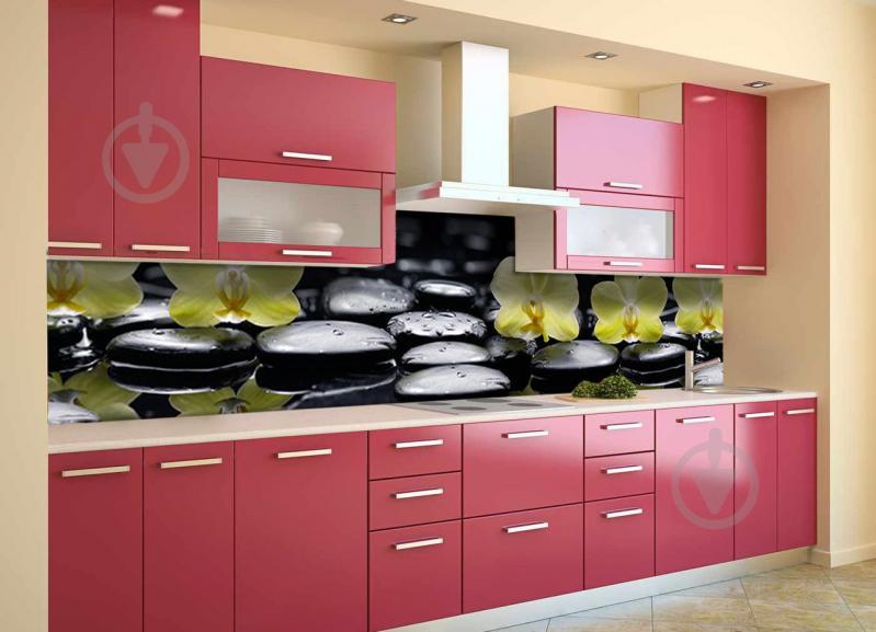 Скинали на кухню Zatarga «Лимонные Орхидеи» 650х2500 мм виниловая 3Д наклейка кухонный фартук самоклеящаяся Z180552/1 Скинали на кухню Zatarga «Лимонные Орхидеи» 650х2500 мм виниловая 3Д наклейка кухонный фартук самоклеящаяся Z180552/1