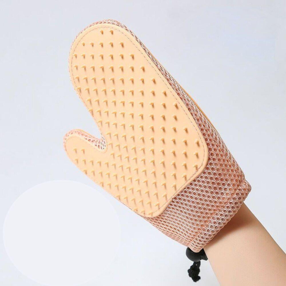 Щетка массажная для удаления шерсти кошек и собак с защитой от царапин