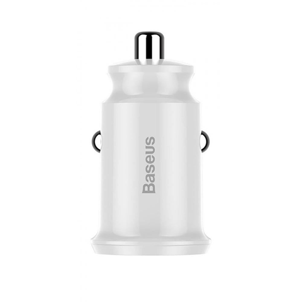 Зарядное устройство автомобильное BASEUS Grain 3,1A 2USB White (20750 white) - фото 1