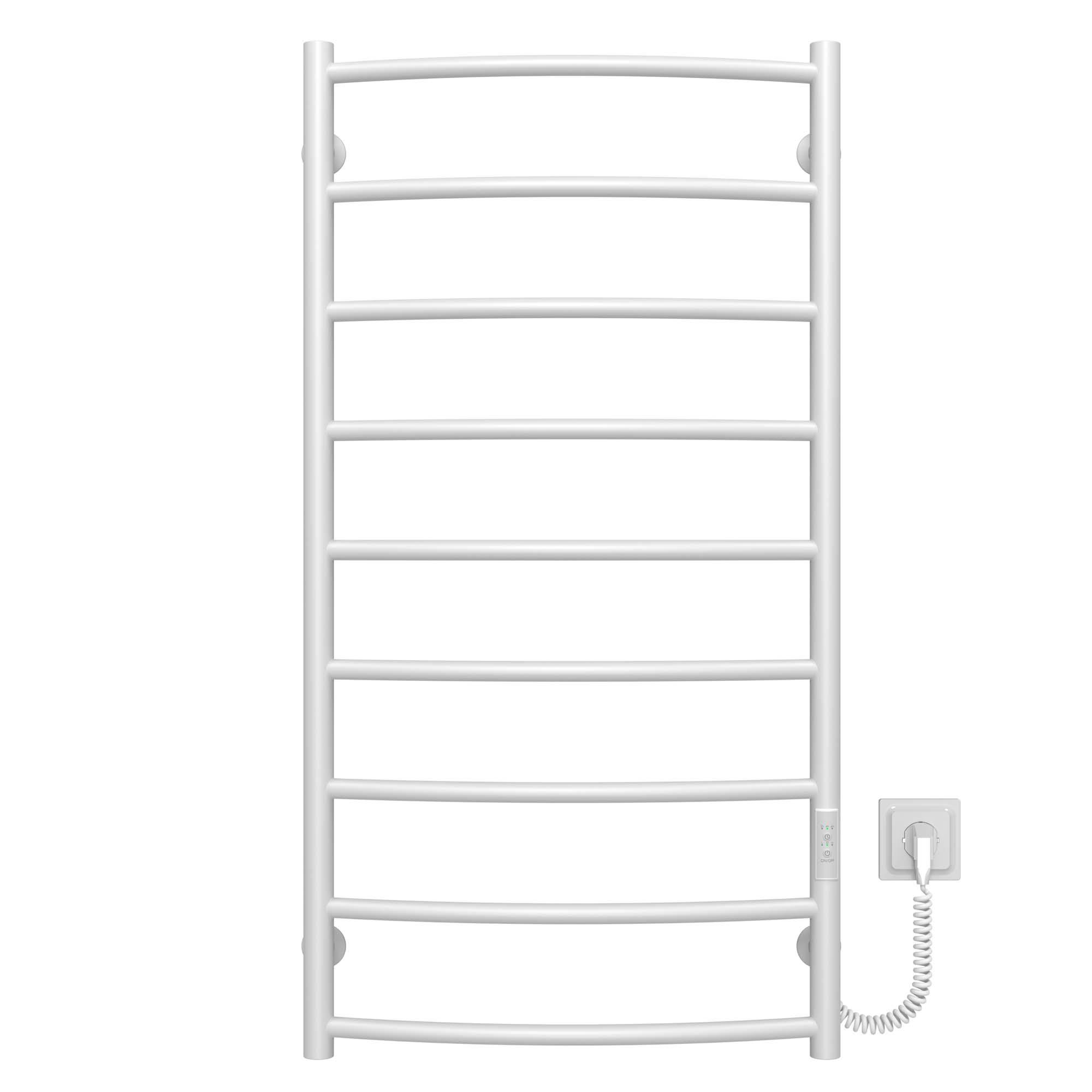 Полотенцесушитель электрический Deffi Классик П9 WD03 правое подключение нержавеющая сталь 500x1000 мм Белый (C.DK.100.50.9.EWR3)
