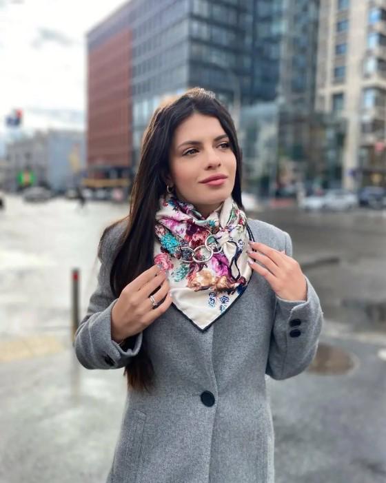 Хустка шовкова My scarf Квіткова пактораль 90х90 см (30635599)