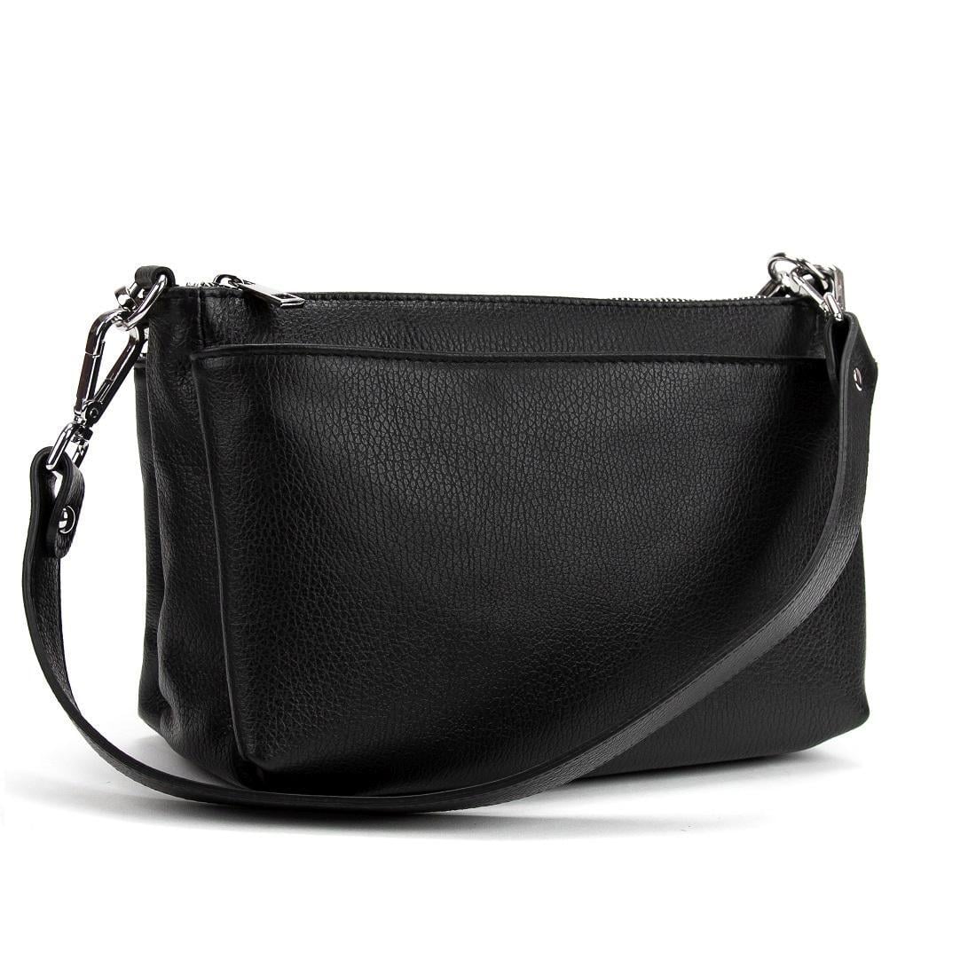 Жіноча сумка крос-боді Royal Bag F-IT-052A шкіряна Чорний (6131)