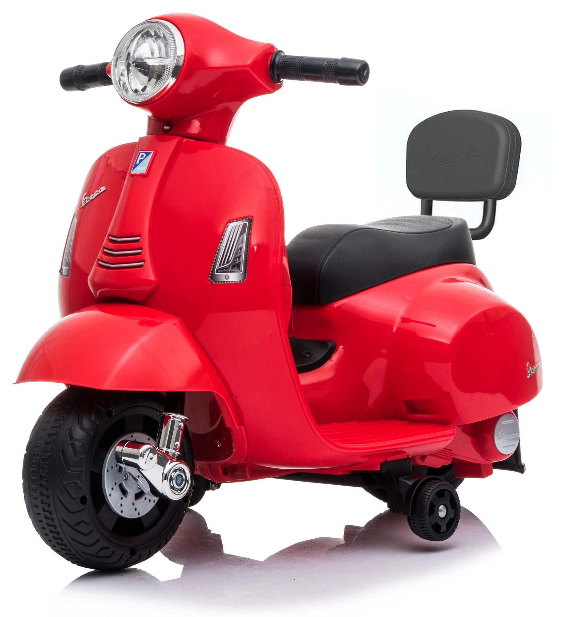 Детский электроскутер Vespa GTS лицензионный Красный (10028)