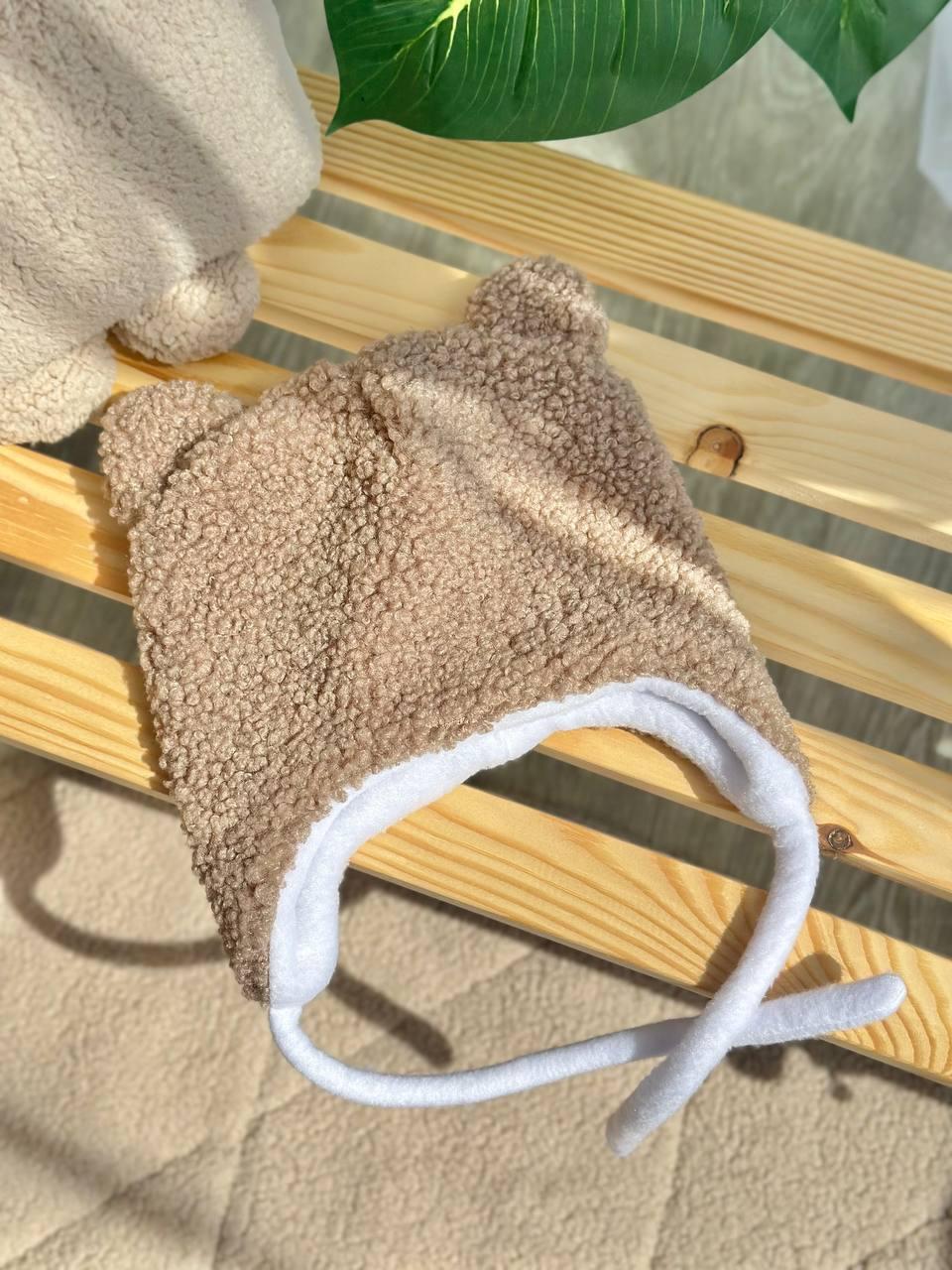 Шапка дитяча зимова Teddy 44-46 см 6-9 міс. Бежевий (2781800157)