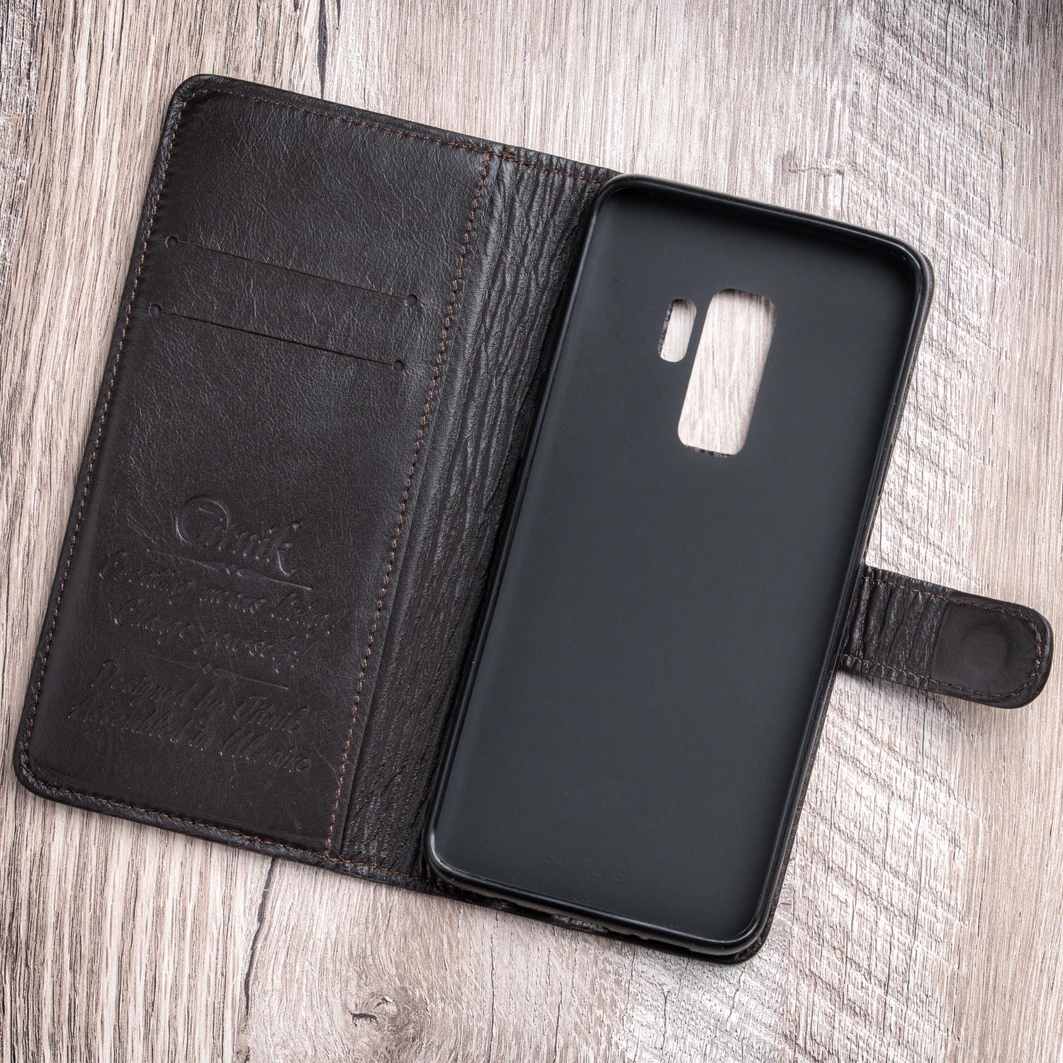 ᐉ Классический кожаный чехол книжка ELITE для iPhone 13 Mini ручной работы,  коричневый