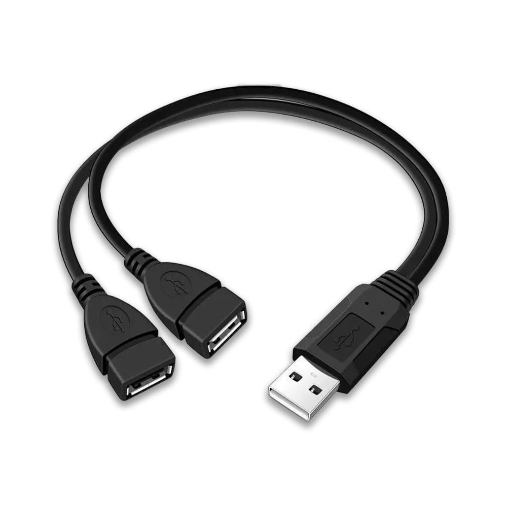 Кабель USB 1 к 2 для подключения нагревательных элементов Черный (T-23)