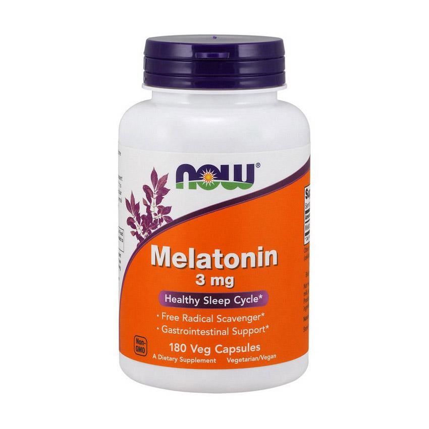 Мелатонін для сну 3 мг Now Foods Melatonin 3 mg 180 caps