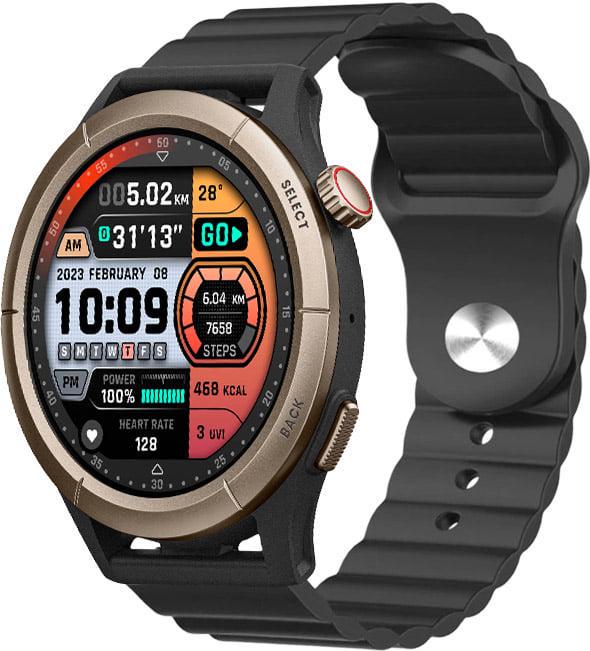 Ремешок Wave для смарт-часов Amazfit Cheetah Round/Cheetah Pro Black (38481-2B)