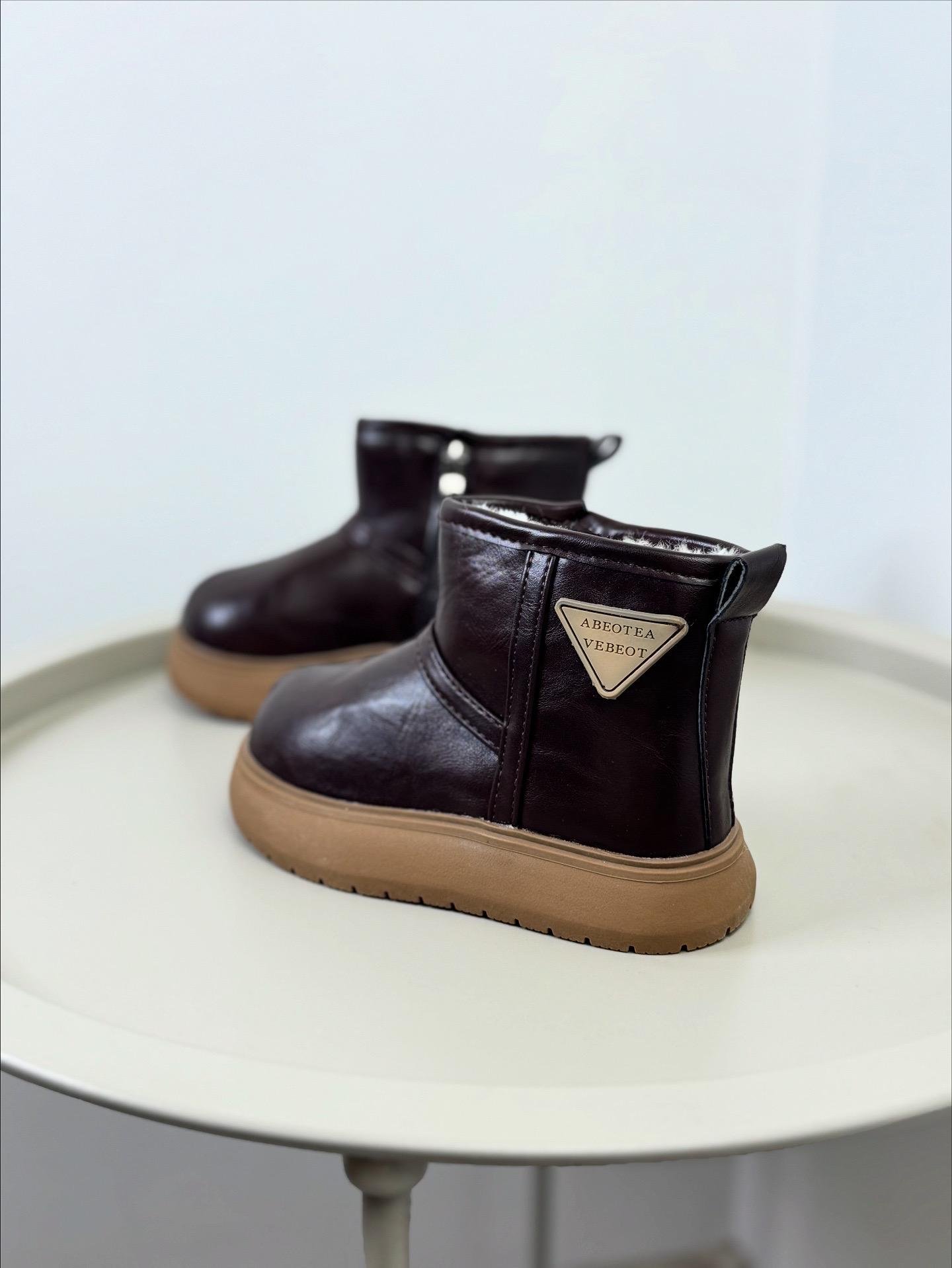 Ботинки детские зимние 1654 р. 26 Коричневый (30411351) - фото 4