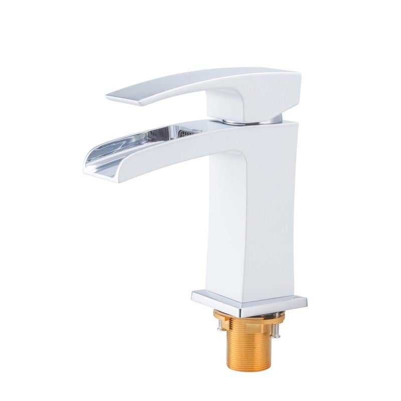 Змішувач для умивальника KOER KB-14007-04 водоспад Chrome/White (KR5155)
