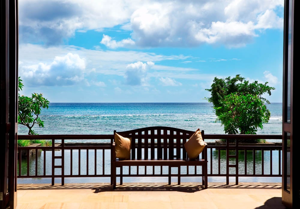 Фотообои WS Wallpaper Балкон с видом на море 150x100 см (56637670) Жаккард