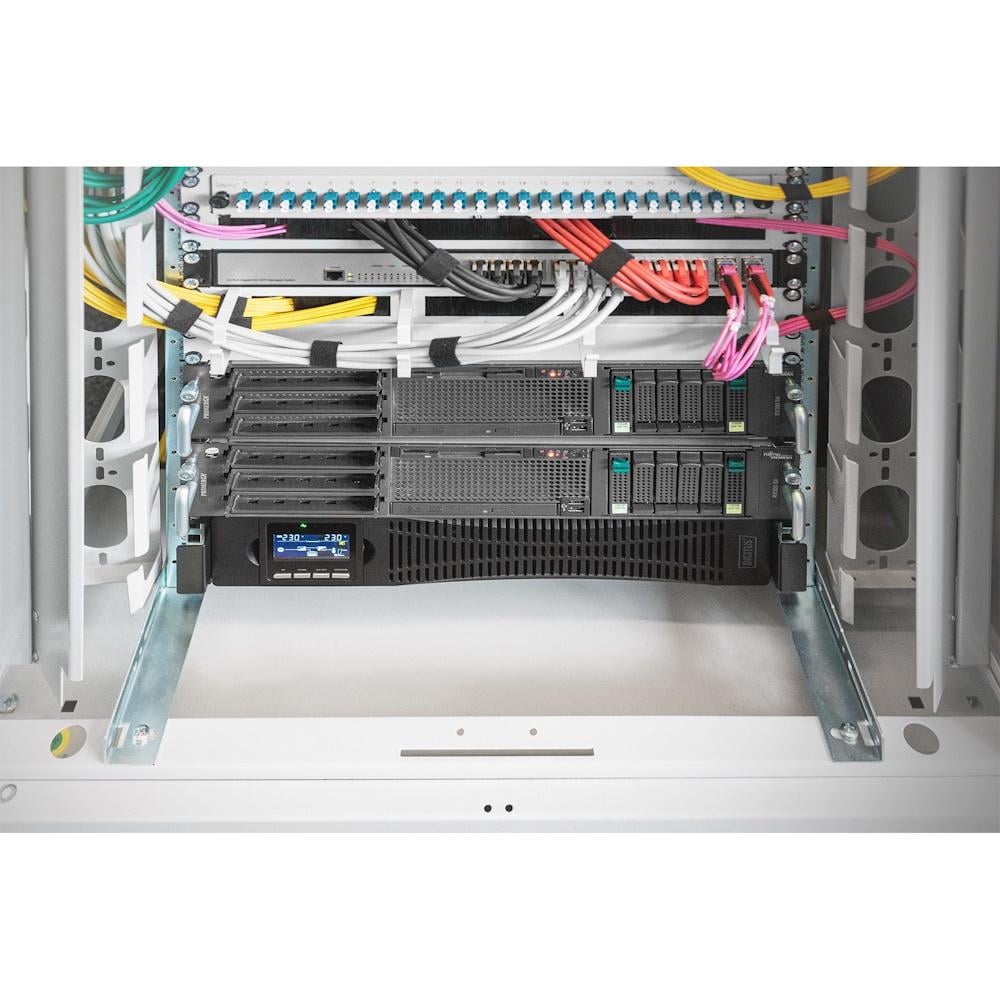 Джерело безперебійного живлення Digitus OnLine 1000VA/1000W LCD 8xC13 RJ45 RS232 USB Rack/Tower (DN-170093) - фото 7