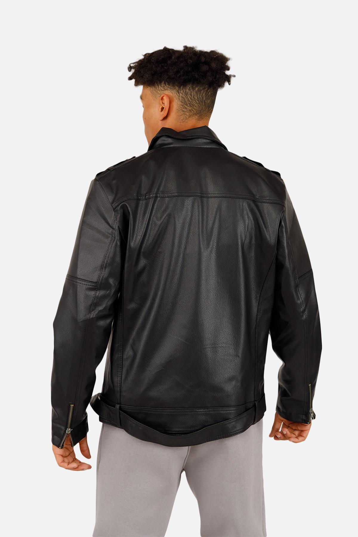 Куртка чоловіча косуха ЦБ-00258051 р. 52 Чорний (28422237) - фото 5