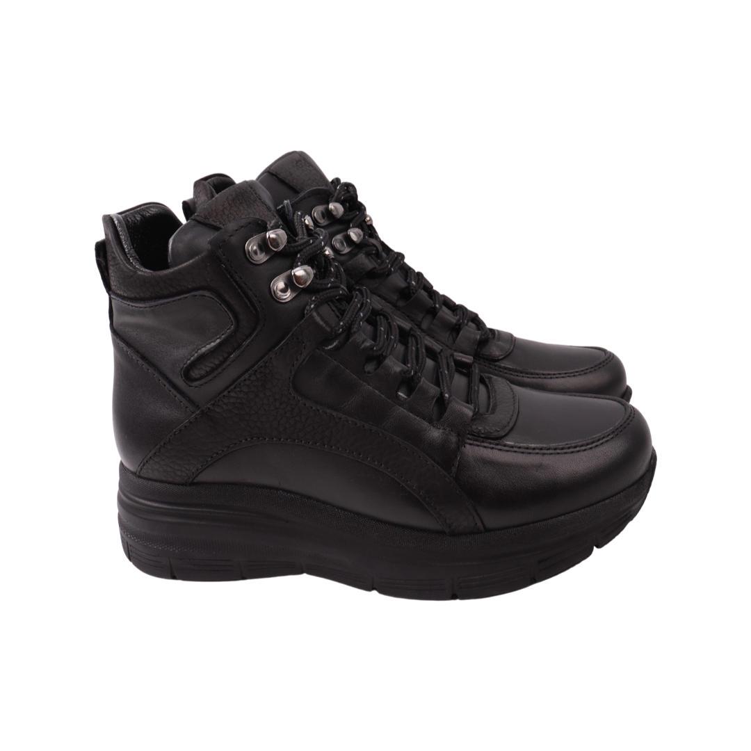 Ботинки женские Mumin Dulun из кожи р. 36 Черный (41-21DHC)