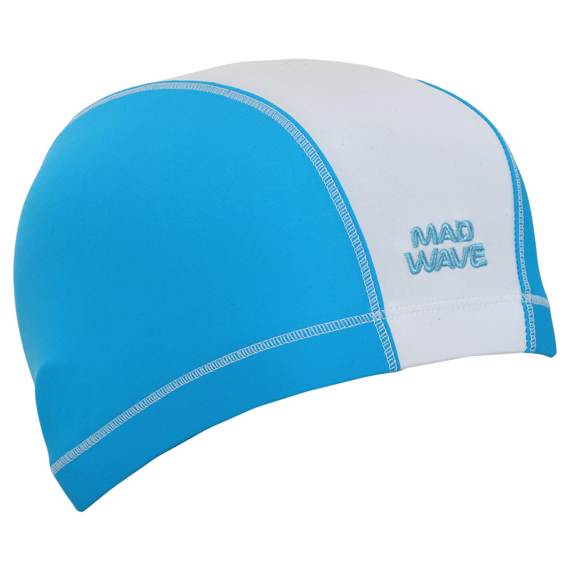 Шапочка для плавания Mad Wave Lycra DUOTONE M052702 текстильная Голубой (AM0009460) - фото 1