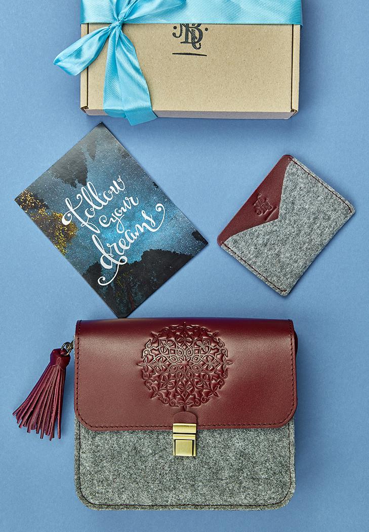 Набор подарочный женский аксессуаров из фетра Стокгольм (A-026361)