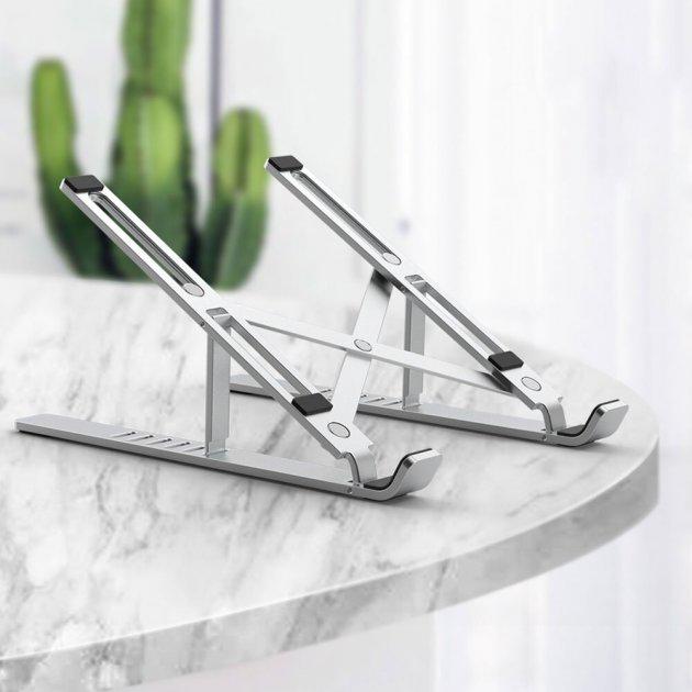 Підставка для ноутбука Wiwu S400 Laptop Stand Silver (66244) - фото 8 Підставка для ноутбука Wiwu S400 Laptop Stand Silver (66244) - фото 8