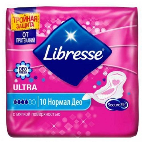 Гігієнічні прокладки з ароматом Libresse Ultra Thin Normal Deo 10 шт. (337938) - фото 1