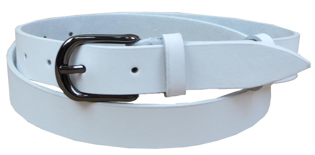 Ремень женский кожаный Skipper 1472-25 2,5 см Белый