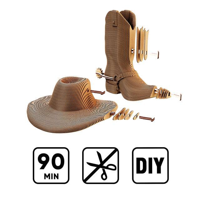 3D Пазл картонний Cartonic Western hat and boot (CARTWEST) - фото 2 3D Пазл картонний Cartonic Western hat and boot (CARTWEST) - фото 2