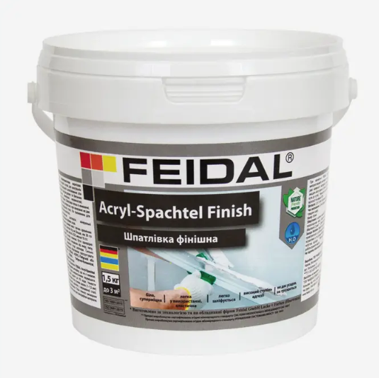 Шпаклевка финишная интерьерная Feidal Acryl-Spachtel Finish 25 кг (1886455431) - фото 5