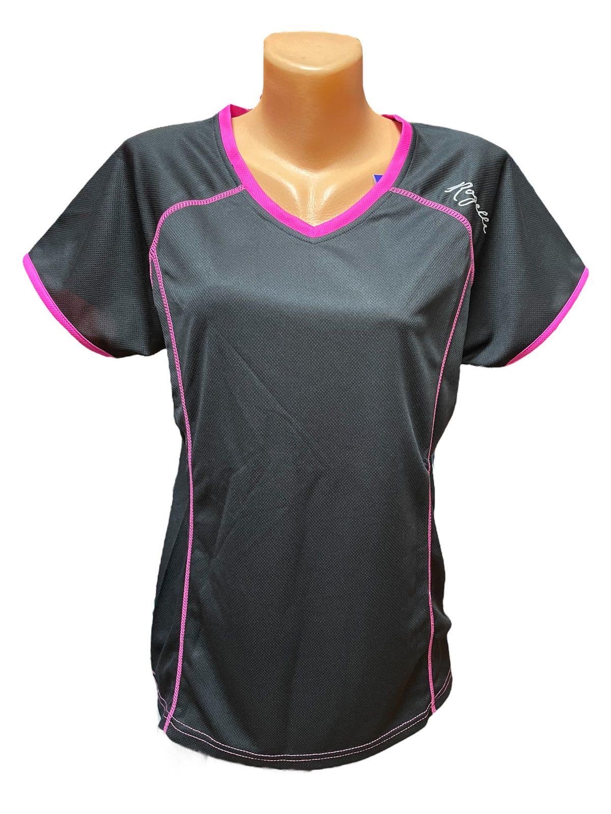 Футболка спортивная женская Rogelli XL Черный/Малиновый (6936116101326)