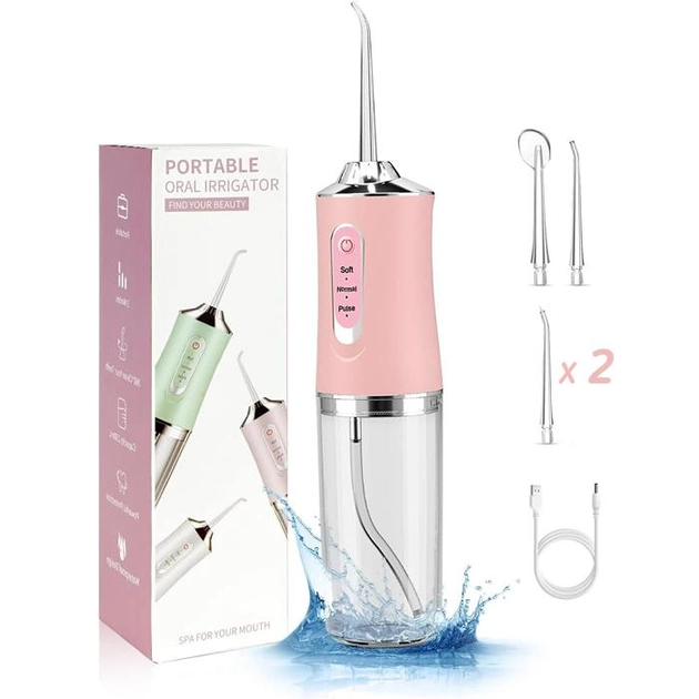 Іригатор Oral Irrigator S3J2 з насадками Pink - фото 2