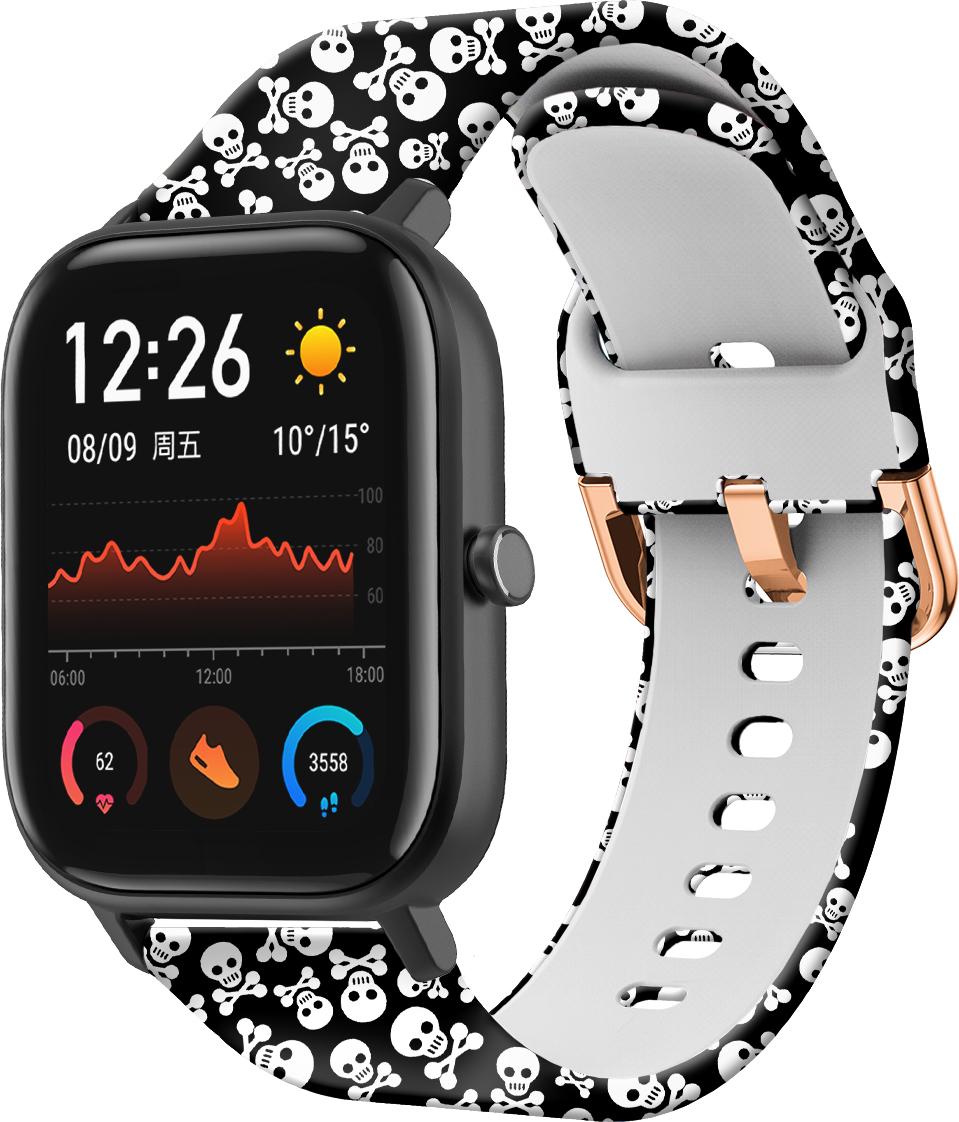 Ремешок Colorful для Amazfit GTS Skull Black (28528)